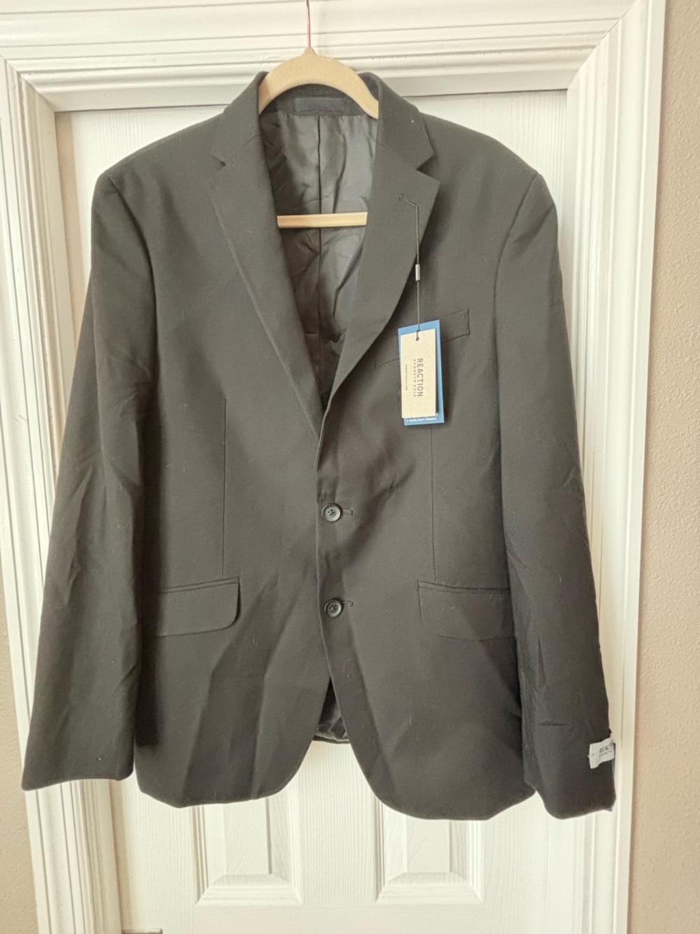 Kenneth Cole Black Two-Button Notch Lapel Blazer